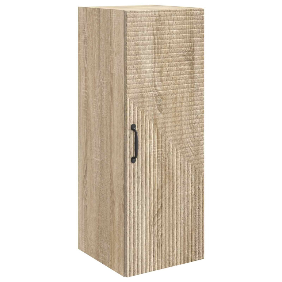 vidaXL Wandkast Sonoma Eiken 33 x 34,5 x 90 cm Bewerkt hout afbeelding 1