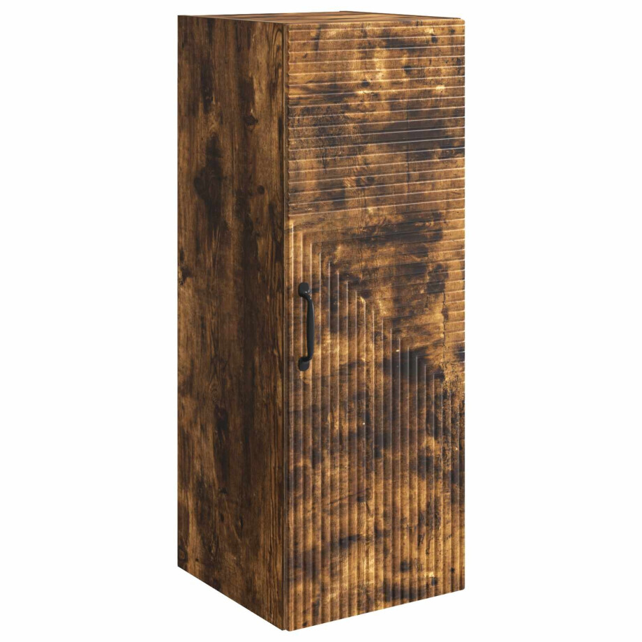 vidaXL Wandkast Gerookt eiken 33 x 34,5 x 90 cm Bewerkt hout vidaXL Wandkast Gerookt eiken 33 x 34,5 x 90 cm Bewerkt hout afbeelding 1