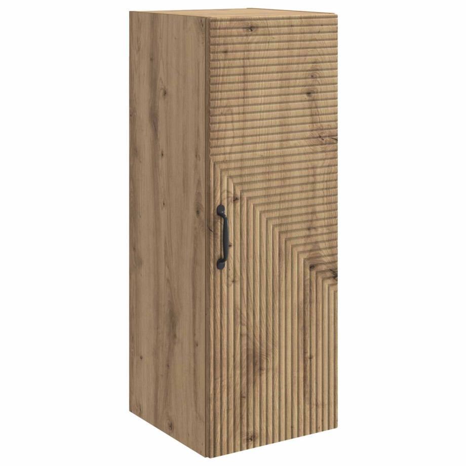 vidaXL Wandkast Artisanaal eiken 33 x 34,5 x 90 cm Bewerkt hout afbeelding 1