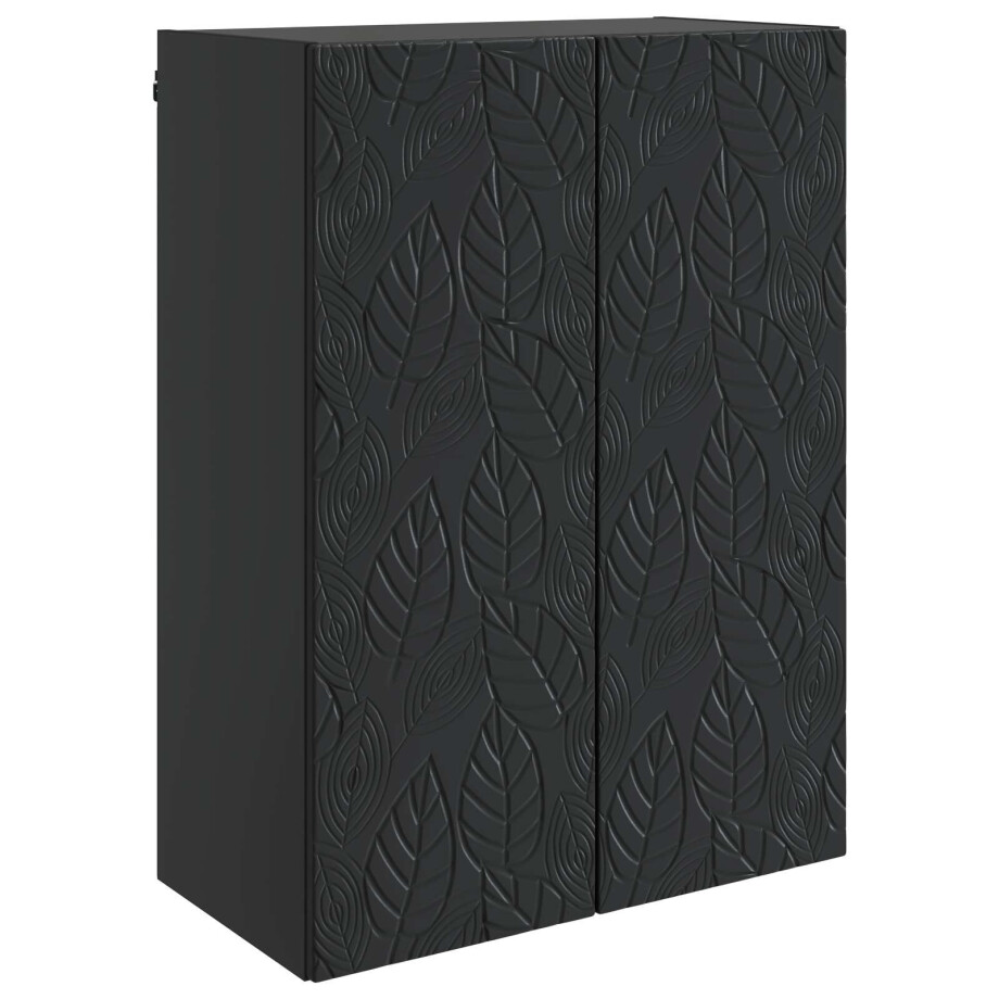 vidaXL Wandkast Zwart 66 x 34,5 x 90 cm Bewerkt hout afbeelding 1