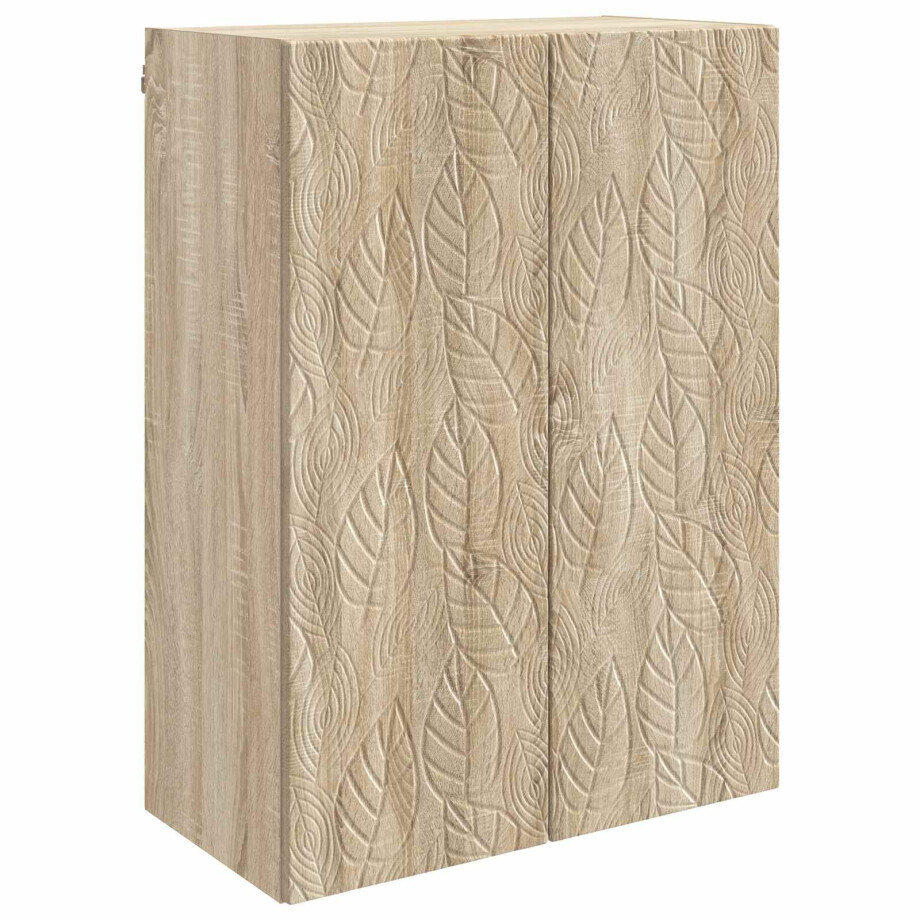 vidaXL Wandkast Sonoma Eiken 66 x 34,5 x 90 cm Bewerkt hout vidaXL Wandkast Sonoma Eiken 66 x 34,5 x 90 cm Bewerkt hout afbeelding 1