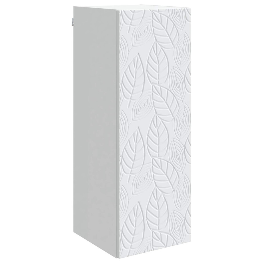 vidaXL Wandkast Wit 33 x 34,5 x 90 cm Bewerkt hout afbeelding 1