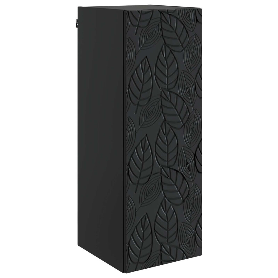 vidaXL Wandkast Zwart 33 x 34,5 x 90 cm Bewerkt hout afbeelding 1