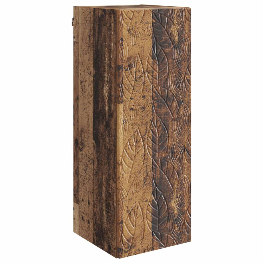 vidaXL Wandkast Oud hout 33 x 34,5 x 90 cm Bewerkt hout afbeelding 1