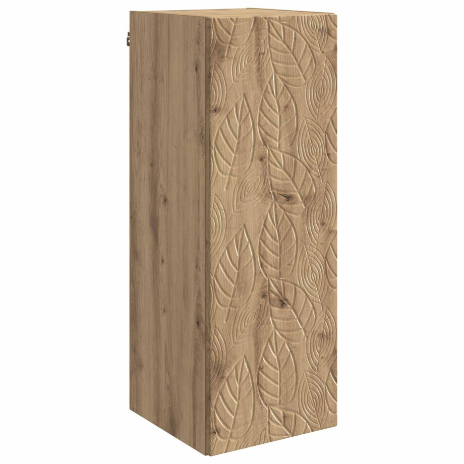 vidaXL Wandkast Artisanaal eiken 33 x 34,5 x 90 cm Bewerkt hout afbeelding 1