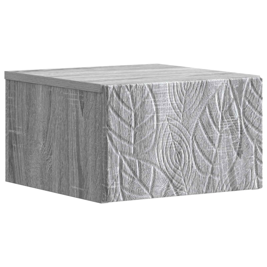 vidaXL Wandbeugel Bedkast Grijs Sonoma 49 x 34,5 x 20 cm Bewerkt hout afbeelding 1