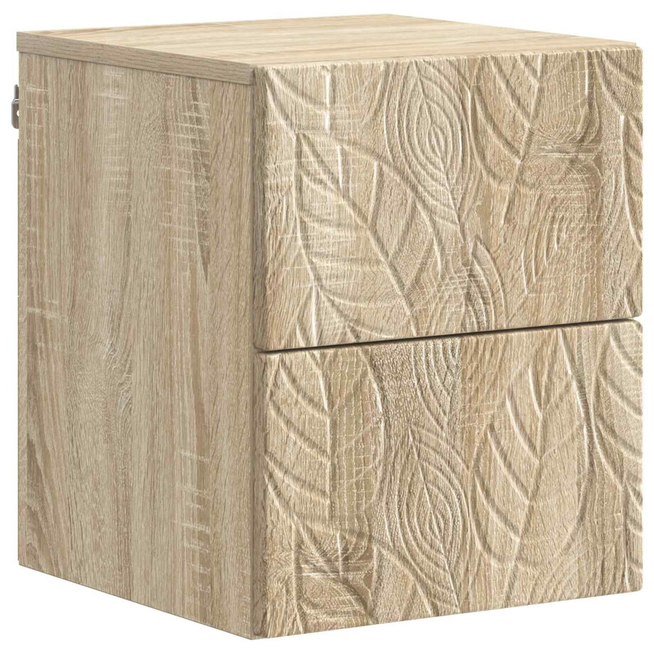 vidaXL Wandbeugel Bedkast Sonoma Eiken 34,5 x 33 x 40 cm Bewerkt hout vidaXL Wandbeugel Bedkast Sonoma Eiken 34,5 x 33 x 40 cm Bewerkt hout afbeelding 1