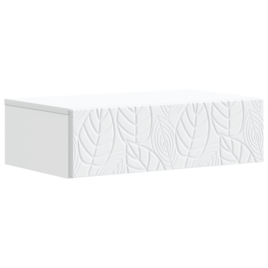 vidaXL Wandmontage Zijtafel Wit 59 x 34,5 x 17 cm Bewerkt hout afbeelding 1