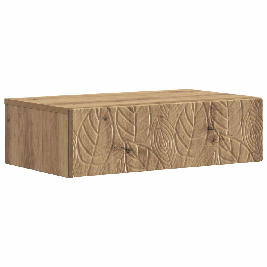 vidaXL Wandmontage Zijtafel Artisanaal eiken 59 x 34,5 x 17 cm afbeelding 1