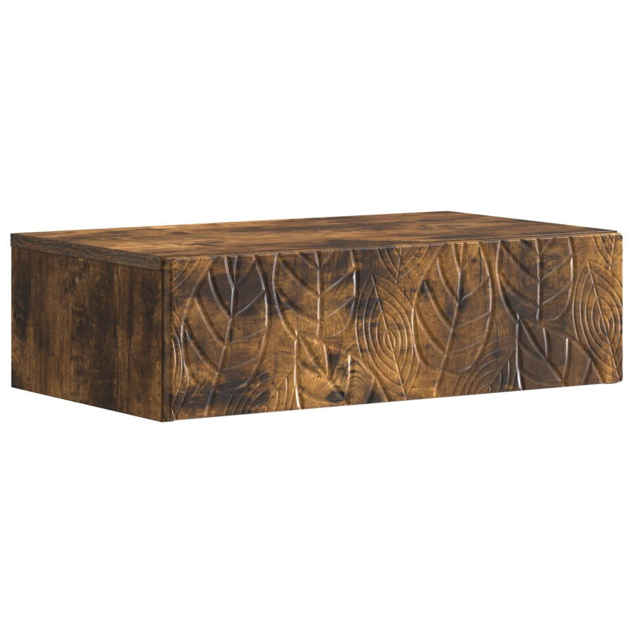 vidaXL Wandmontage Zijtafel Gerookt eiken 87,5 x 34,5 x 17 cm vidaXL Wandmontage Zijtafel Gerookt eiken 87,5 x 34,5 x 17 cm afbeelding 1