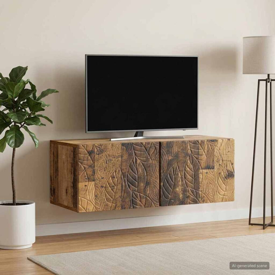 vidaXL Wandbeugel TV-kast 59,5 x 31 cm Oud hout Bewerkt hout vidaXL Wandbeugel TV-kast 59,5 x 31 cm Oud hout Bewerkt hout afbeelding 1