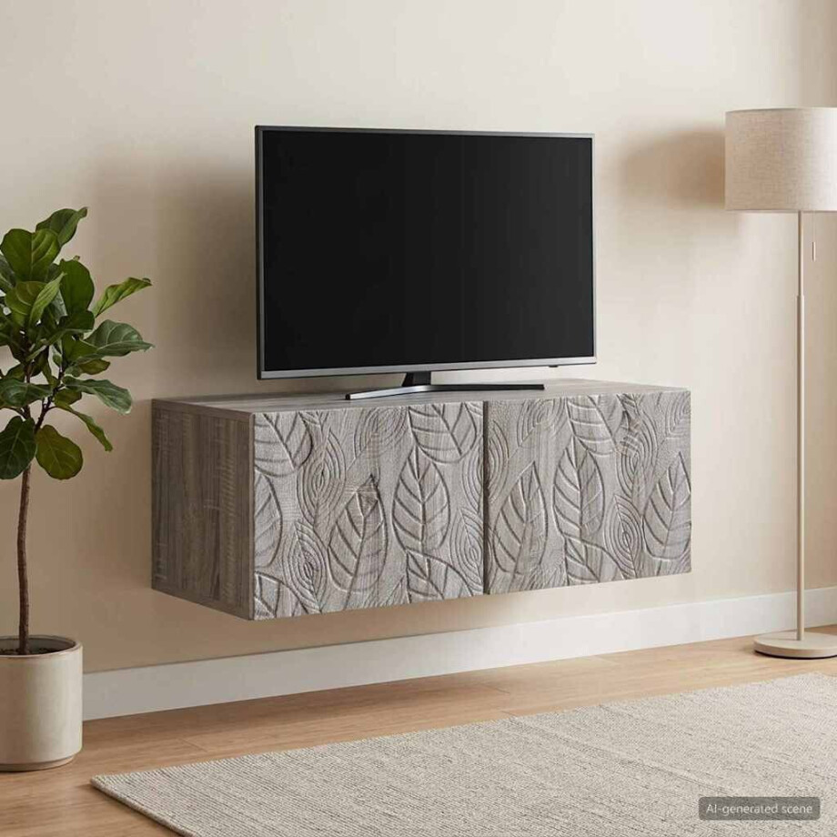 vidaXL Wandbeugel TV-kast 78,5 x 31 cm Grijs Sonoma Bewerkt hout afbeelding 1