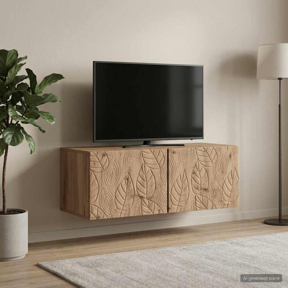 vidaXL Wandbeugel TV-kast 78,5 x 31 cm Artisanaal eiken Bewerkt hout vidaXL Wandbeugel TV-kast 78,5 x 31 cm Artisanaal eiken Bewerkt hout afbeelding 1