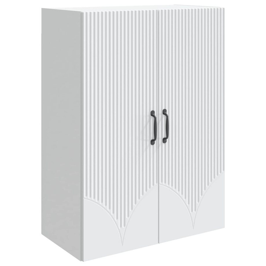 vidaXL Wandkast Wit 66 x 34,5 x 90 cm Bewerkt hout afbeelding 1