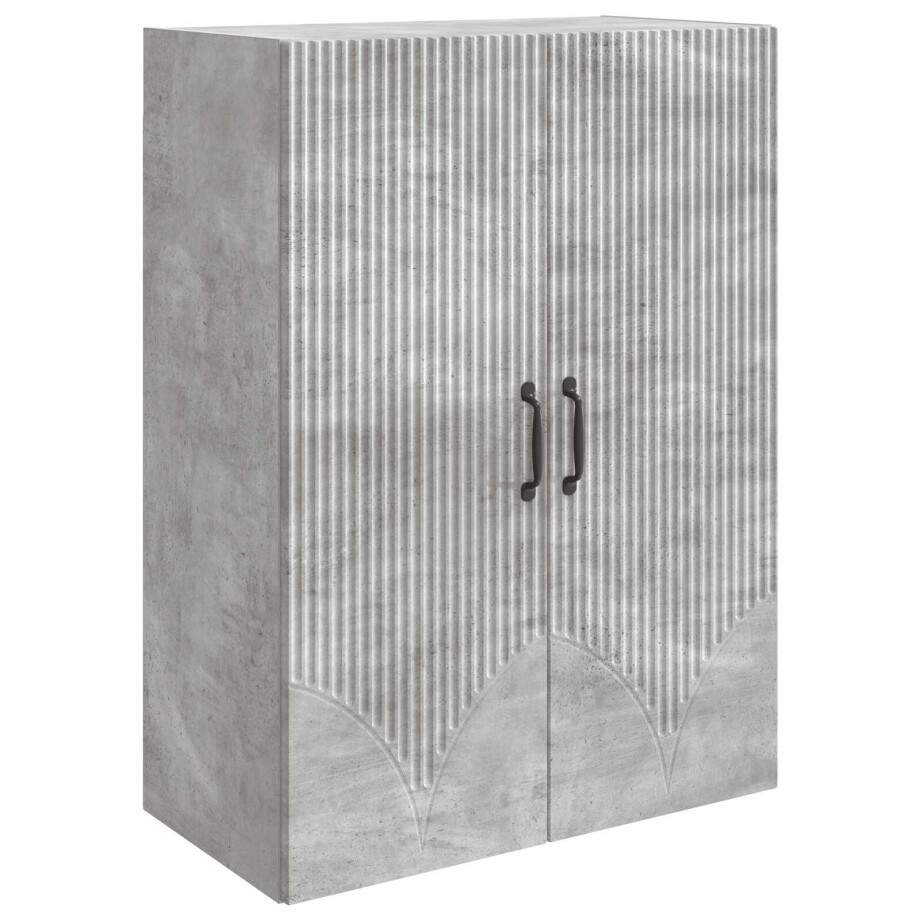 vidaXL Wandkast Betongrijs 66 x 34,5 x 90 cm Bewerkt hout vidaXL Wandkast Betongrijs 66 x 34,5 x 90 cm Bewerkt hout afbeelding 1