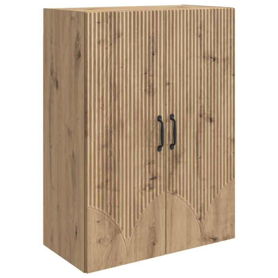vidaXL Wandkast Artisanaal eiken 66 x 34,5 x 90 cm Bewerkt hout afbeelding 1