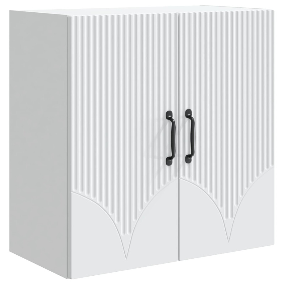 vidaXL Wandkast Wit 59 x 31 x 60 cm Bewerkt hout vidaXL Wandkast Wit 59 x 31 x 60 cm Bewerkt hout afbeelding 1