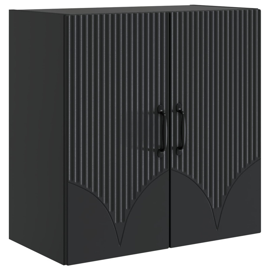 vidaXL Wandkast Zwart 59 x 31 x 60 cm Bewerkt hout afbeelding 1