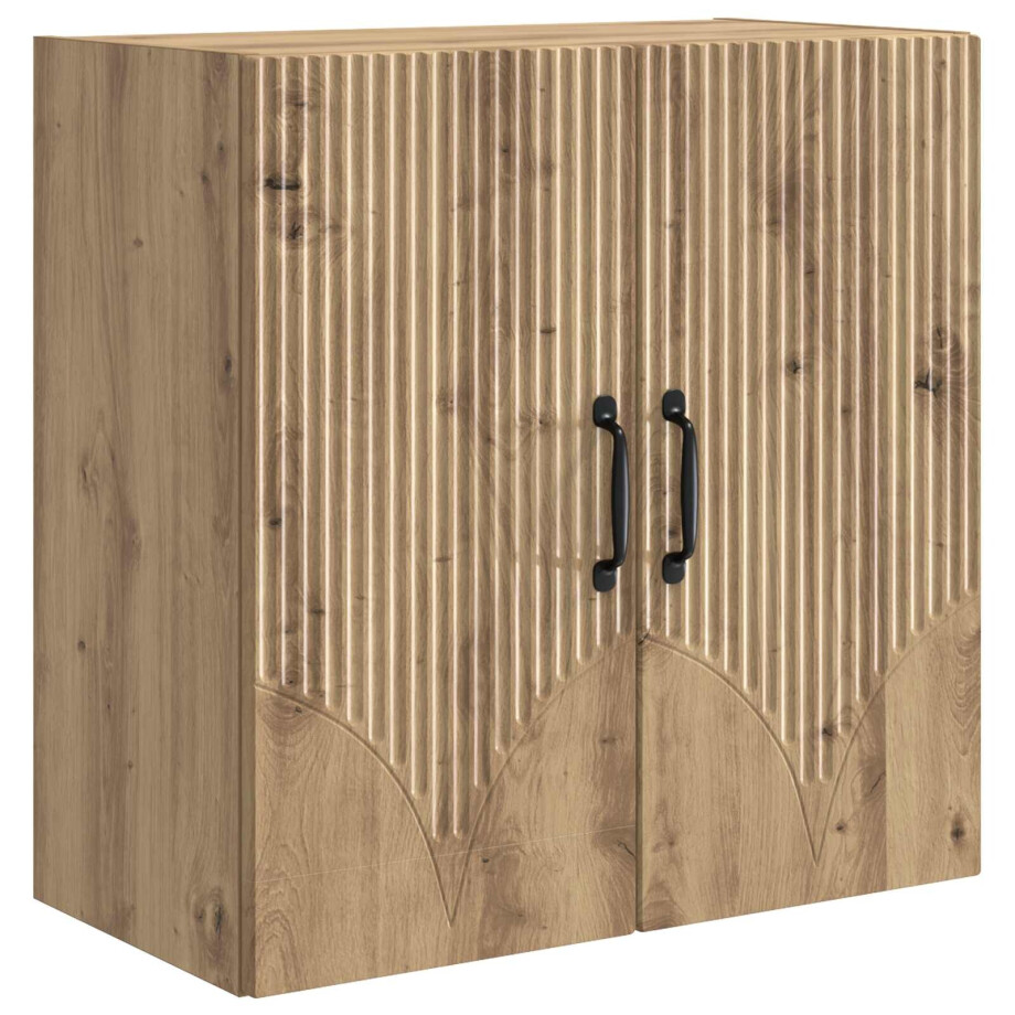 vidaXL Wandkast Artisanaal eiken 59 x 31 x 60 cm Bewerkt hout vidaXL Wandkast Artisanaal eiken 59 x 31 x 60 cm Bewerkt hout afbeelding 1