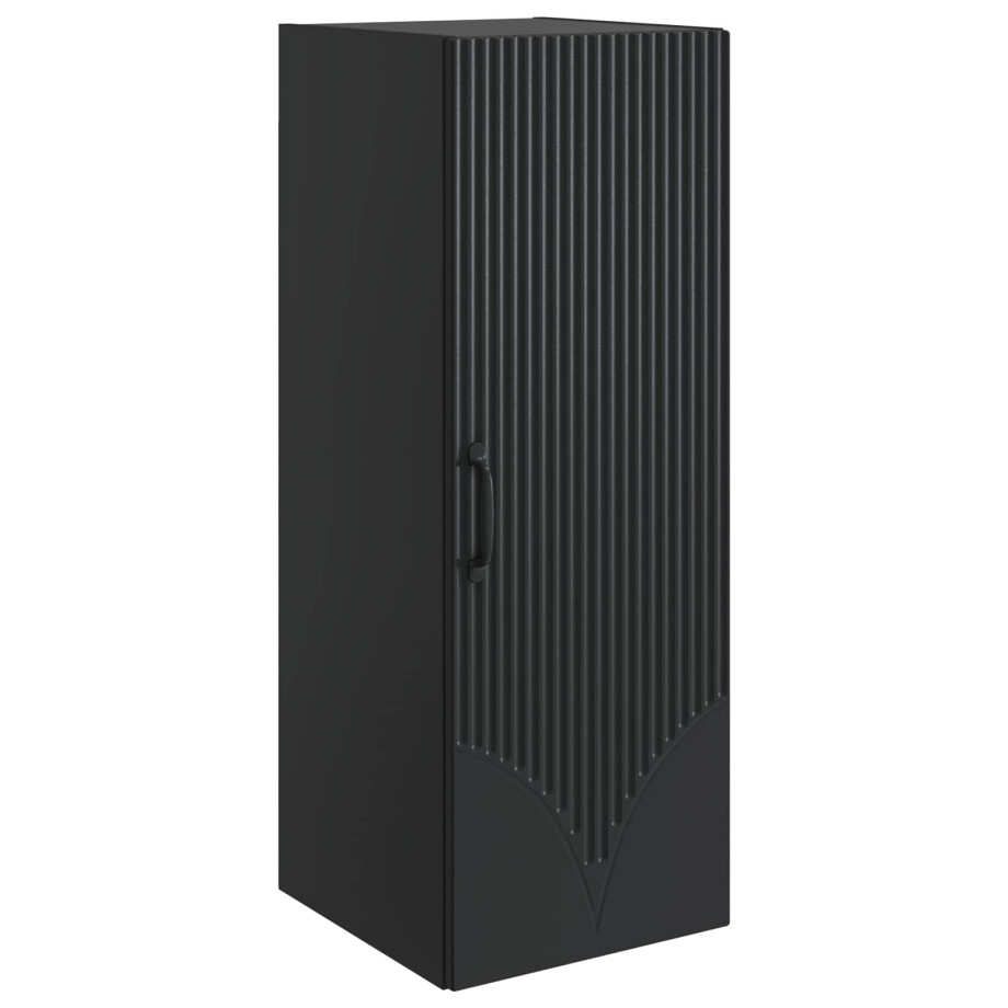 vidaXL Wandkast Zwart 33 x 34,5 x 90 cm Bewerkt hout afbeelding 1