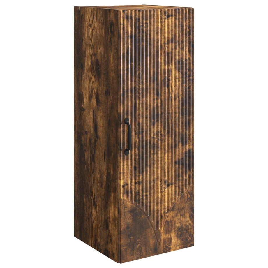 vidaXL Wandkast Gerookt eiken 33 x 34,5 x 90 cm Bewerkt hout vidaXL Wandkast Gerookt eiken 33 x 34,5 x 90 cm Bewerkt hout afbeelding 1