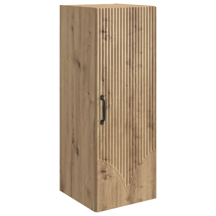 vidaXL Wandkast Artisanaal eiken 33 x 34,5 x 90 cm Bewerkt hout afbeelding 1