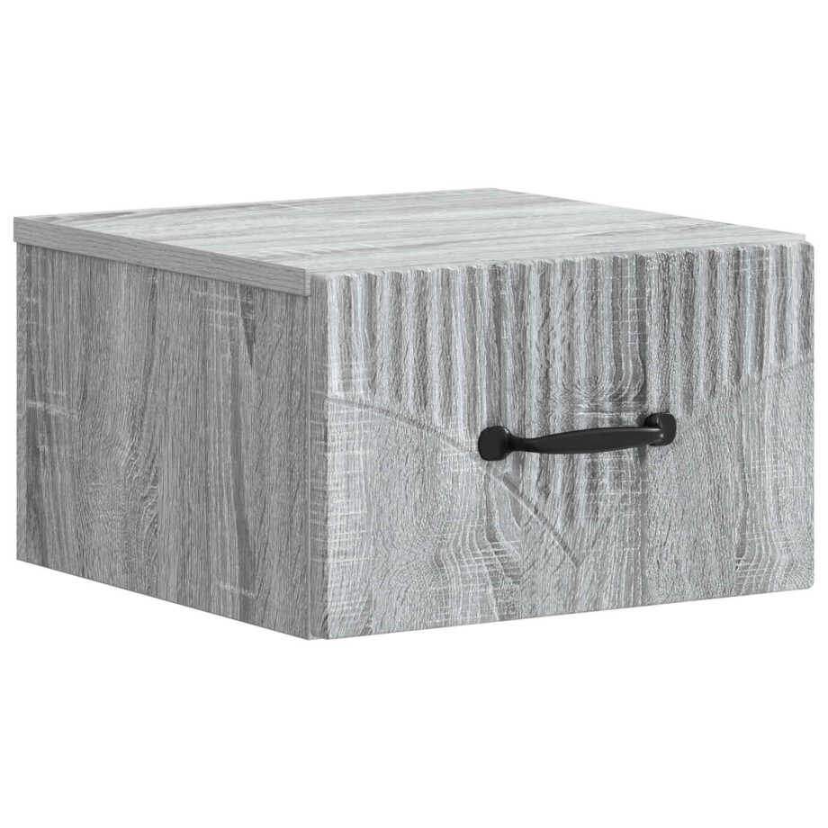 vidaXL Wandbeugel Bedkast Grijs sonoma 34,5 x 33 x 20 cm Bewerkt hout vidaXL Wandbeugel Bedkast Grijs sonoma 34,5 x 33 x 20 cm Bewerkt hout afbeelding 1