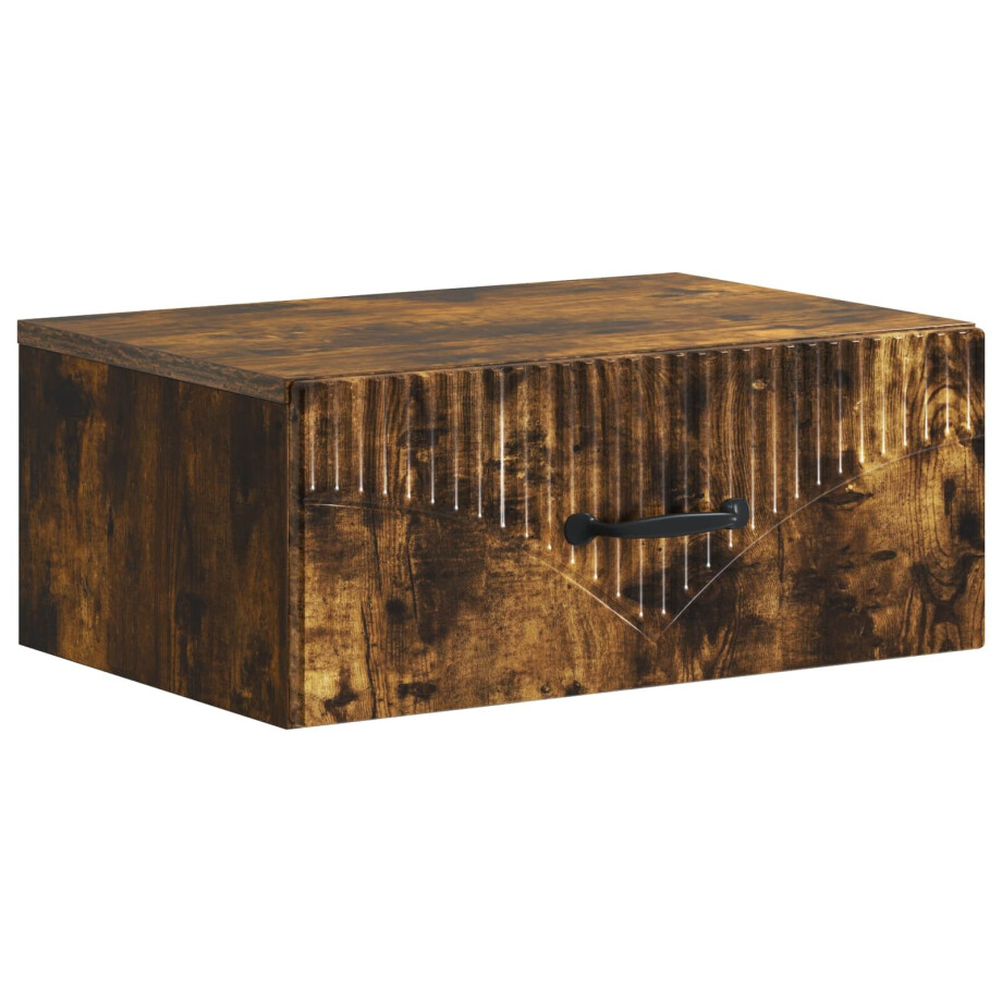 vidaXL Wandbeugel Bedkast Gerookt eiken 49 x 34,5 x 20 cm Bewerkt hout vidaXL Wandbeugel Bedkast Gerookt eiken 49 x 34,5 x 20 cm Bewerkt hout afbeelding 1