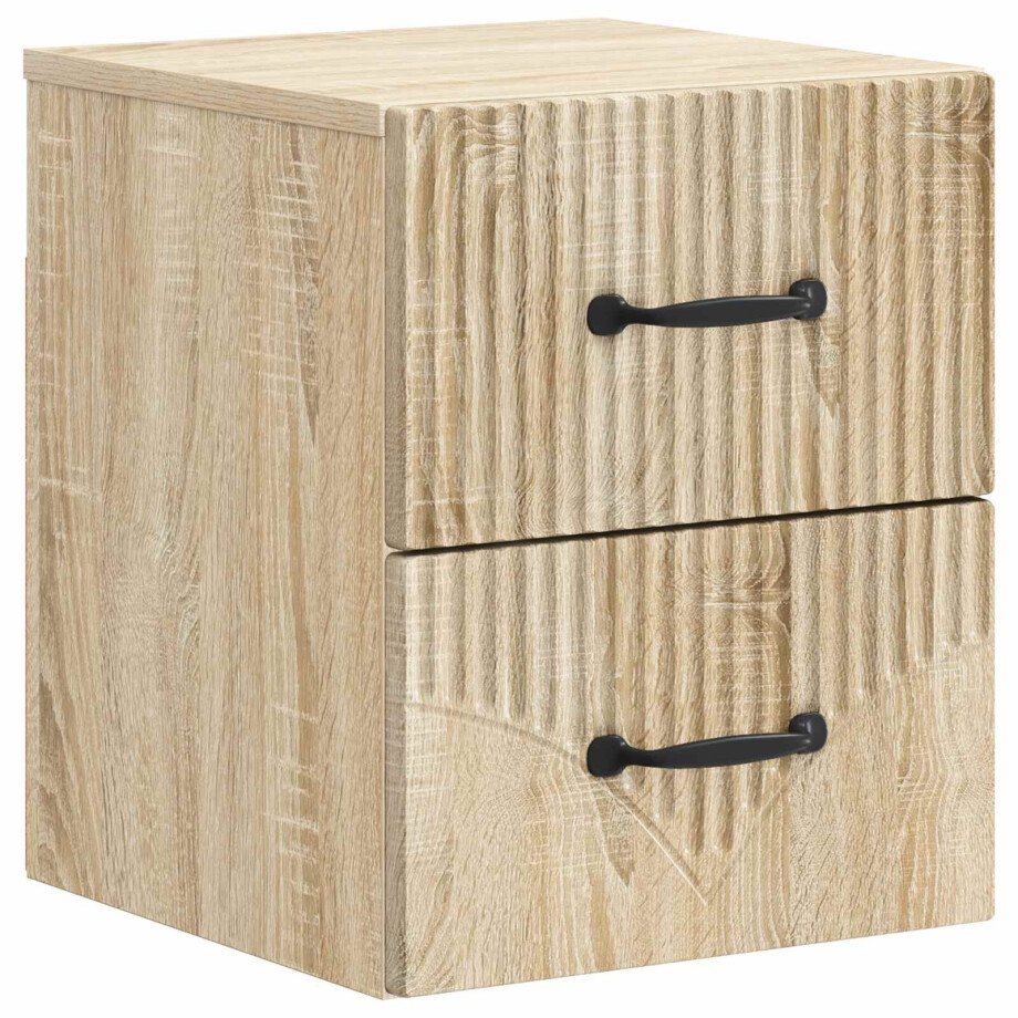 vidaXL Wandbeugel Bedkast Sonoma Eiken 34,5 x 33 x 40 cm Bewerkt hout vidaXL Wandbeugel Bedkast Sonoma Eiken 34,5 x 33 x 40 cm Bewerkt hout afbeelding 1