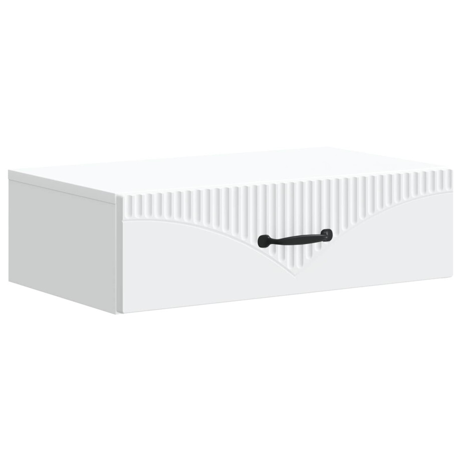 vidaXL Wandmontage Zijtafel Wit 59 x 34,5 x 17 cm Bewerkt hout afbeelding 1
