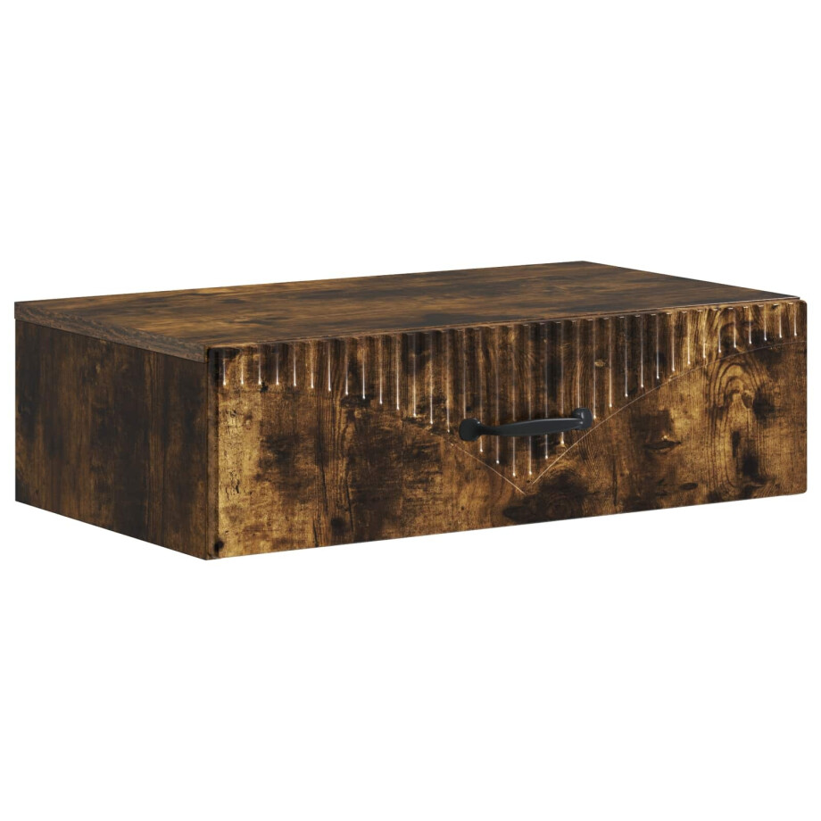 vidaXL Wandmontage Zijtafel Gerookt eiken 59 x 34,5 x 17 cm vidaXL Wandmontage Zijtafel Gerookt eiken 59 x 34,5 x 17 cm afbeelding 1