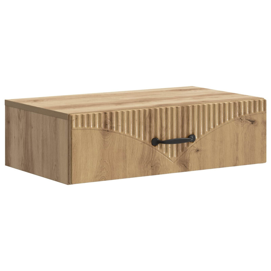 vidaXL Wandmontage Zijtafel Artisanaal eiken 59 x 34,5 x 17 cm afbeelding 1