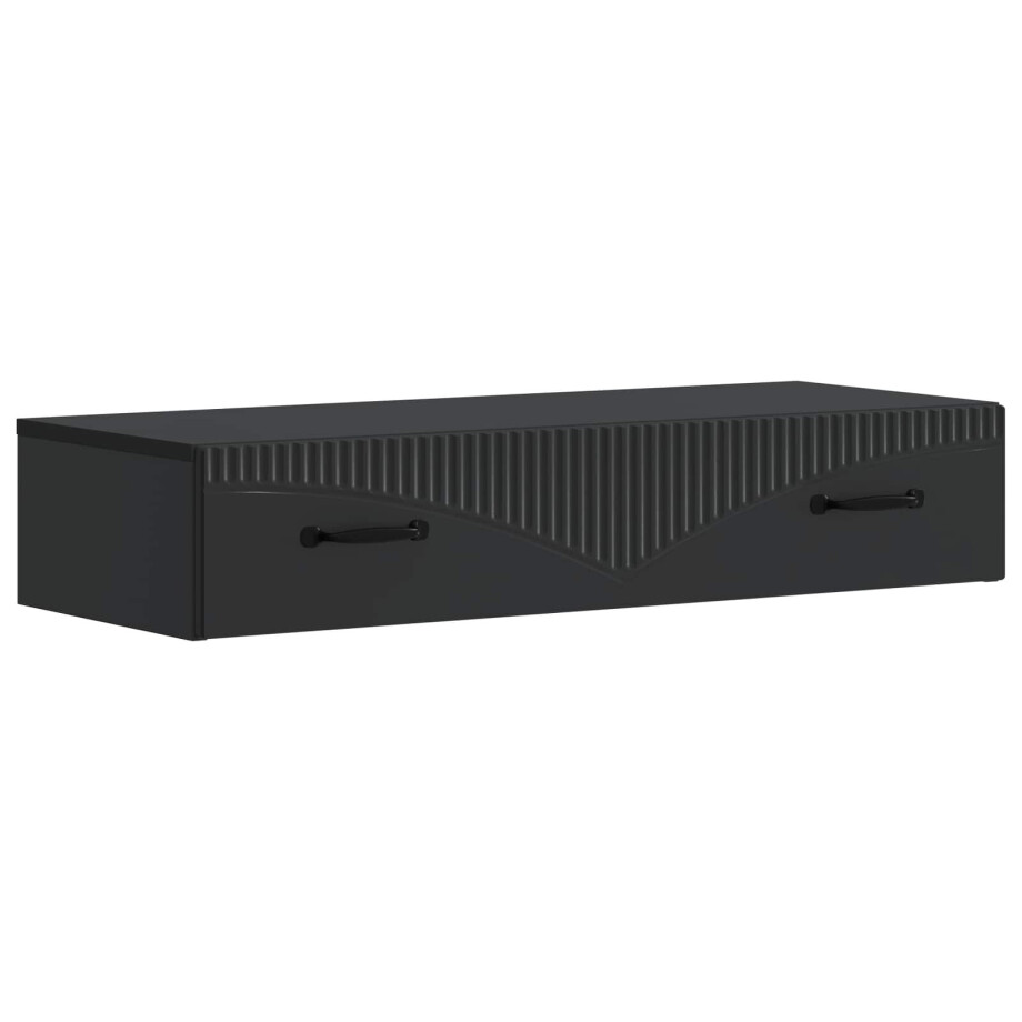 vidaXL Wandmontage Zijtafel Zwart 87,5 x 34,5 x 17 cm Bewerkt hout vidaXL Wandmontage Zijtafel Zwart 87,5 x 34,5 x 17 cm Bewerkt hout afbeelding 1