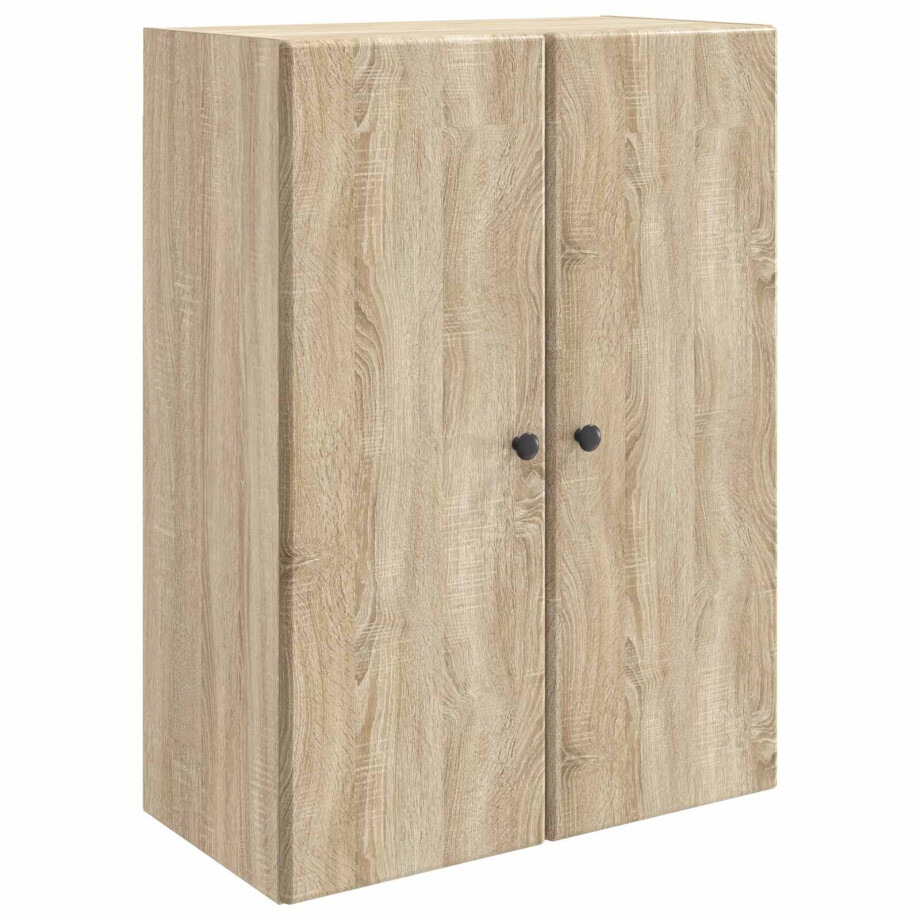 vidaXL Wandkast Sonoma Eiken 66 x 34,5 x 90 cm Bewerkt hout vidaXL Wandkast Sonoma Eiken 66 x 34,5 x 90 cm Bewerkt hout afbeelding 1