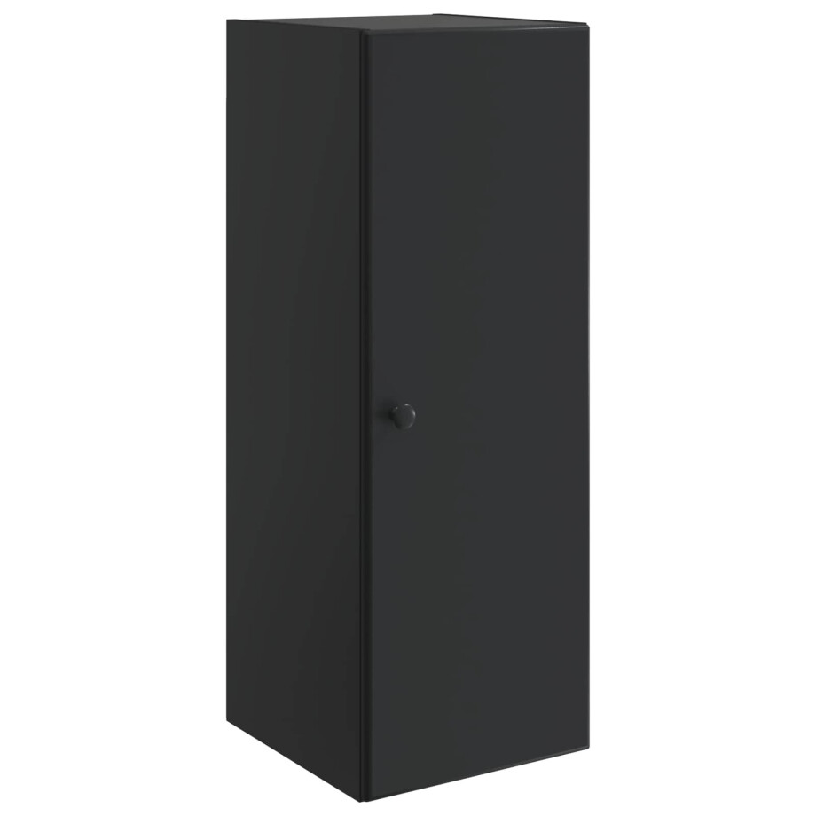vidaXL Wandkast Zwart 33 x 34,5 x 90 cm Bewerkt hout afbeelding 1