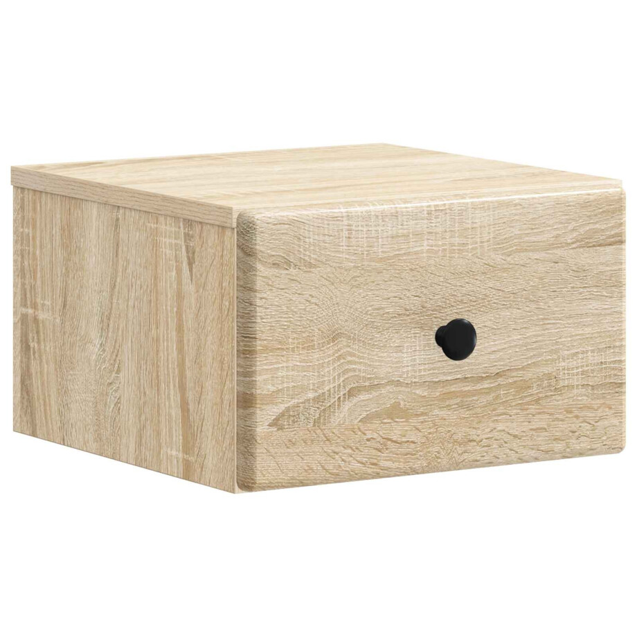 vidaXL Wandbeugel Bedkast Sonoma Eiken 34,5 x 33 x 20 cm Bewerkt hout vidaXL Wandbeugel Bedkast Sonoma Eiken 34,5 x 33 x 20 cm Bewerkt hout afbeelding 1