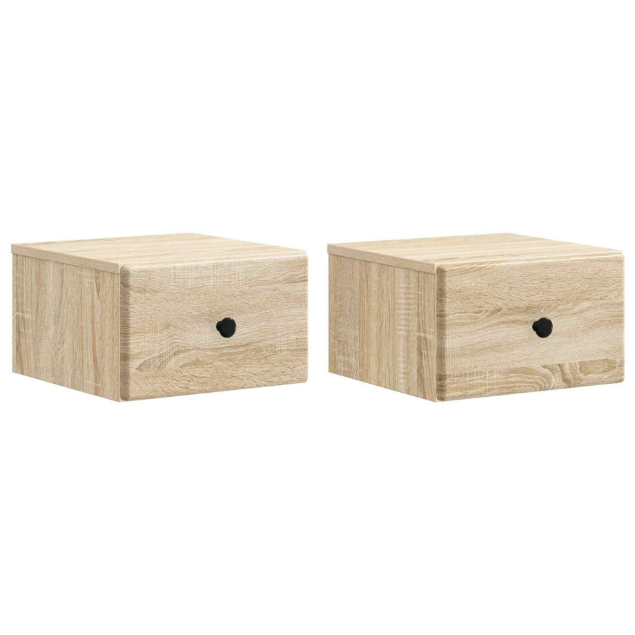 vidaXL Wandbeugel Bedkast 2 pcs Sonoma Eiken 34,5 x 33 x 20 cm vidaXL Wandbeugel Bedkast 2 pcs Sonoma Eiken 34,5 x 33 x 20 cm afbeelding 1