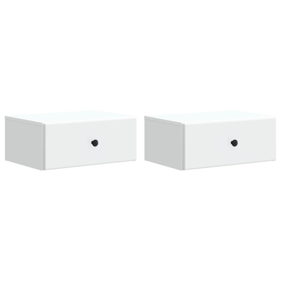 vidaXL Wandbeugel Bedkast 2 pcs Wit 49 x 34,5 x 20 cm Bewerkt hout vidaXL Wandbeugel Bedkast 2 pcs Wit 49 x 34,5 x 20 cm Bewerkt hout afbeelding 1