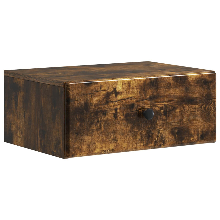 vidaXL Wandbeugel Bedkast Gerookt eiken 49 x 34,5 x 20 cm Bewerkt hout vidaXL Wandbeugel Bedkast Gerookt eiken 49 x 34,5 x 20 cm Bewerkt hout afbeelding 1