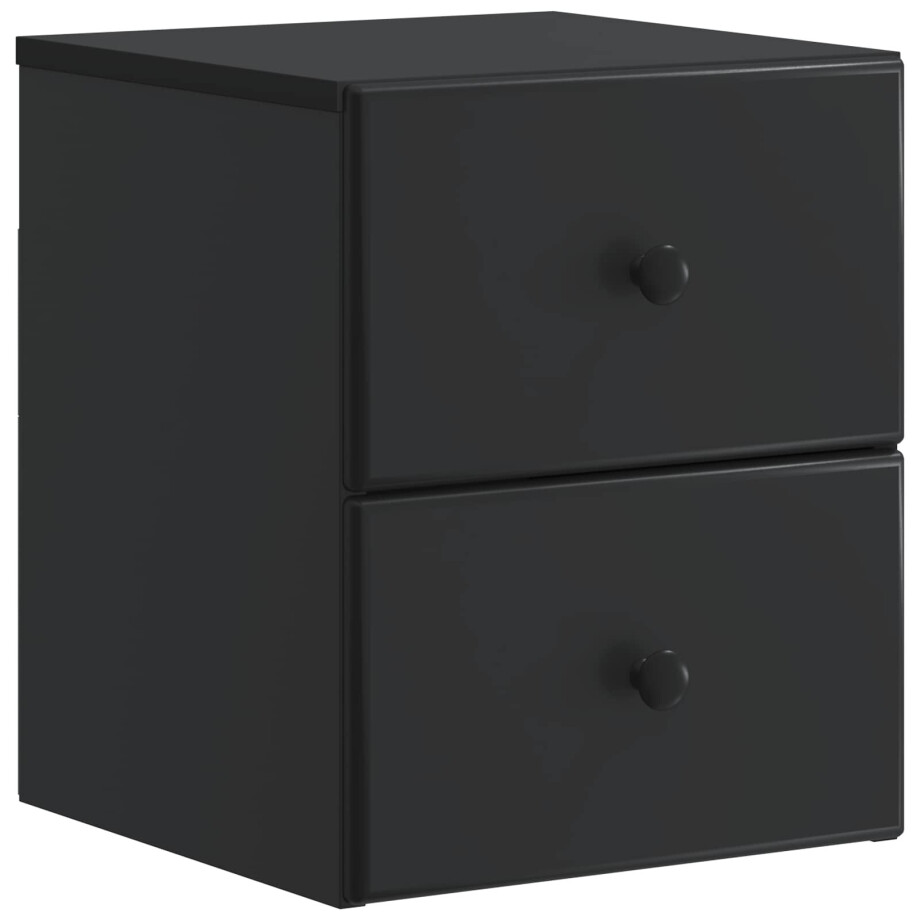 vidaXL Wandbeugel Bedkast Zwart 34,5 x 33 x 40 cm Bewerkt hout afbeelding 1