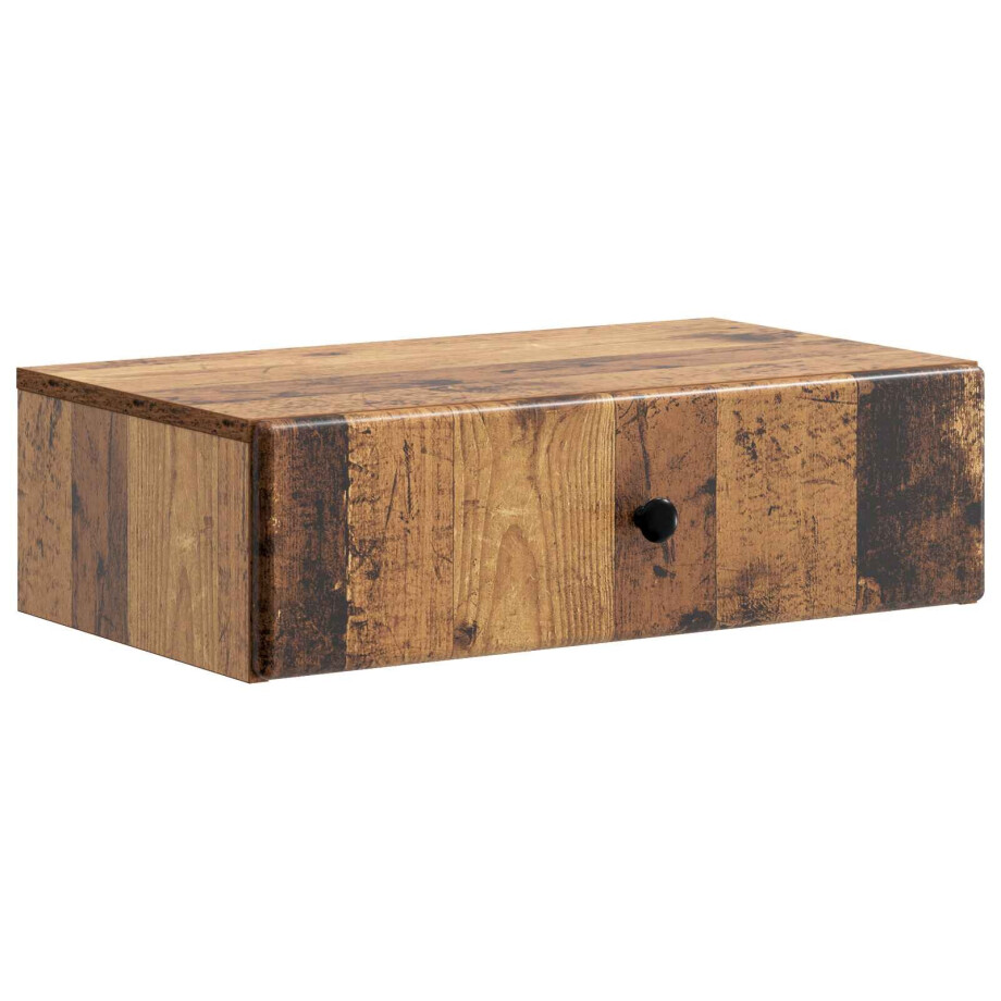 vidaXL Wandmontage Zijtafel Oud hout 59 x 34,5 x 17 cm Bewerkt hout afbeelding 1