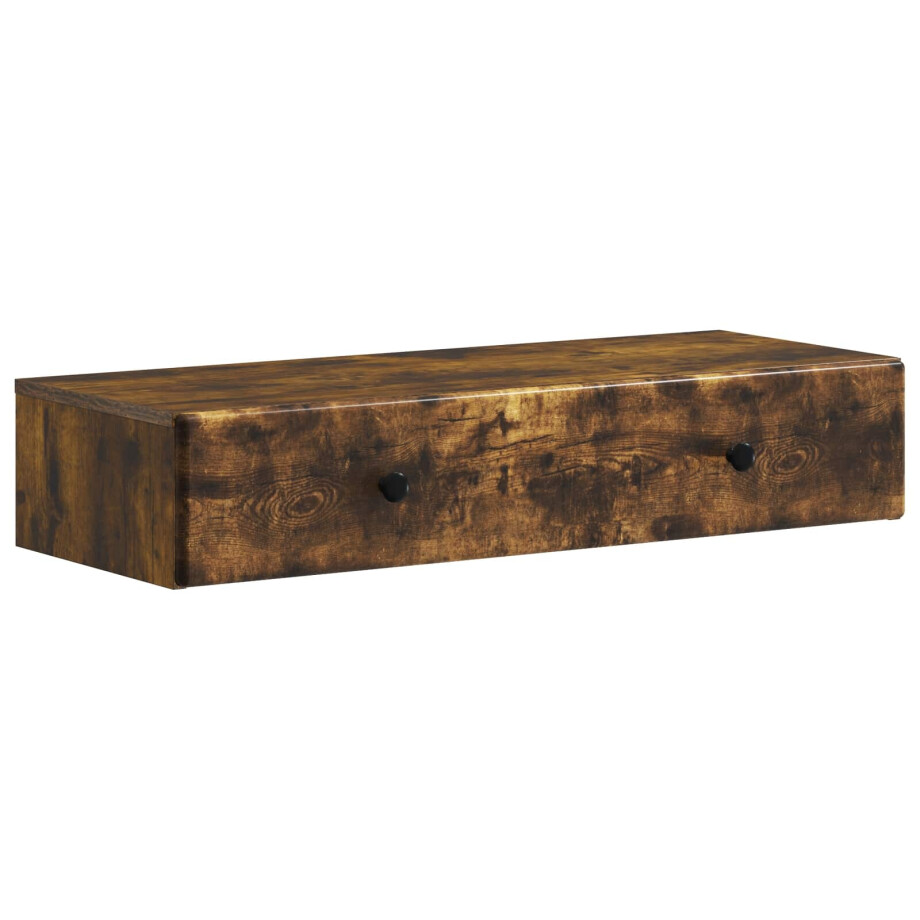 vidaXL Wandmontage Zijtafel Gerookt eiken 87,5 x 34,5 x 17 cm vidaXL Wandmontage Zijtafel Gerookt eiken 87,5 x 34,5 x 17 cm afbeelding 1