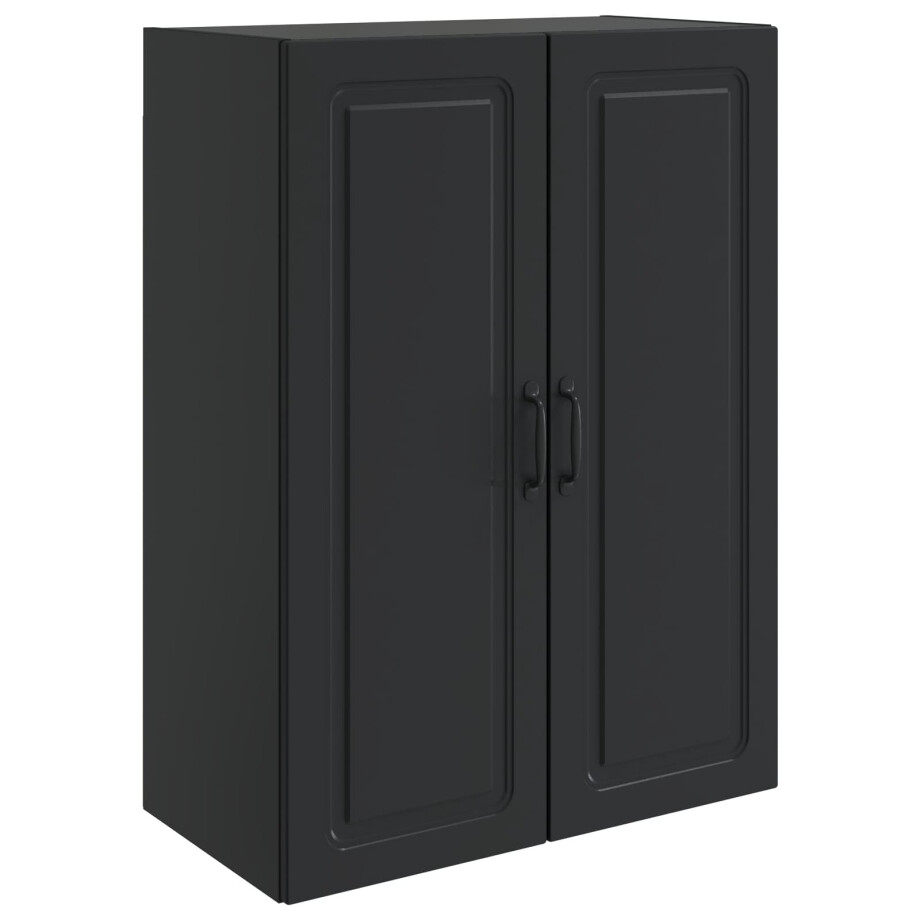 vidaXL Wandkast Zwart 66 x 34,5 x 90 cm Bewerkt hout afbeelding 1