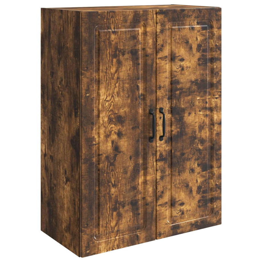 vidaXL Wandkast Gerookt eiken 66 x 34,5 x 90 cm Bewerkt hout vidaXL Wandkast Gerookt eiken 66 x 34,5 x 90 cm Bewerkt hout afbeelding 1