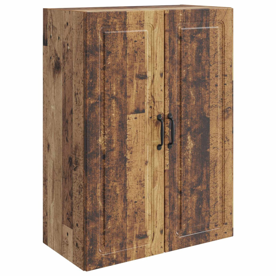 vidaXL Wandkast Oud hout 66 x 34,5 x 90 cm Bewerkt hout afbeelding 1