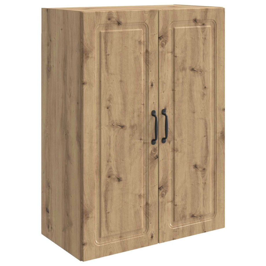vidaXL Wandkast Artisanaal eiken 66 x 34,5 x 90 cm Bewerkt hout afbeelding 1