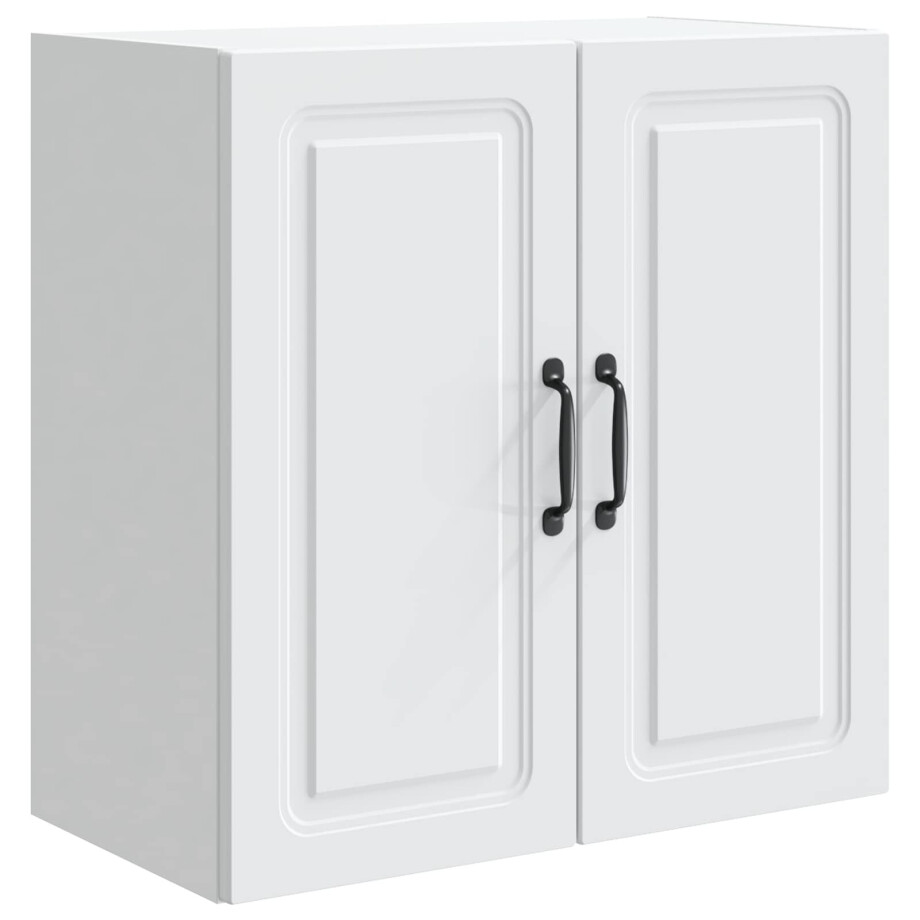 vidaXL Wandkast Wit 59 x 31 x 60 cm Bewerkt hout vidaXL Wandkast Wit 59 x 31 x 60 cm Bewerkt hout afbeelding 1