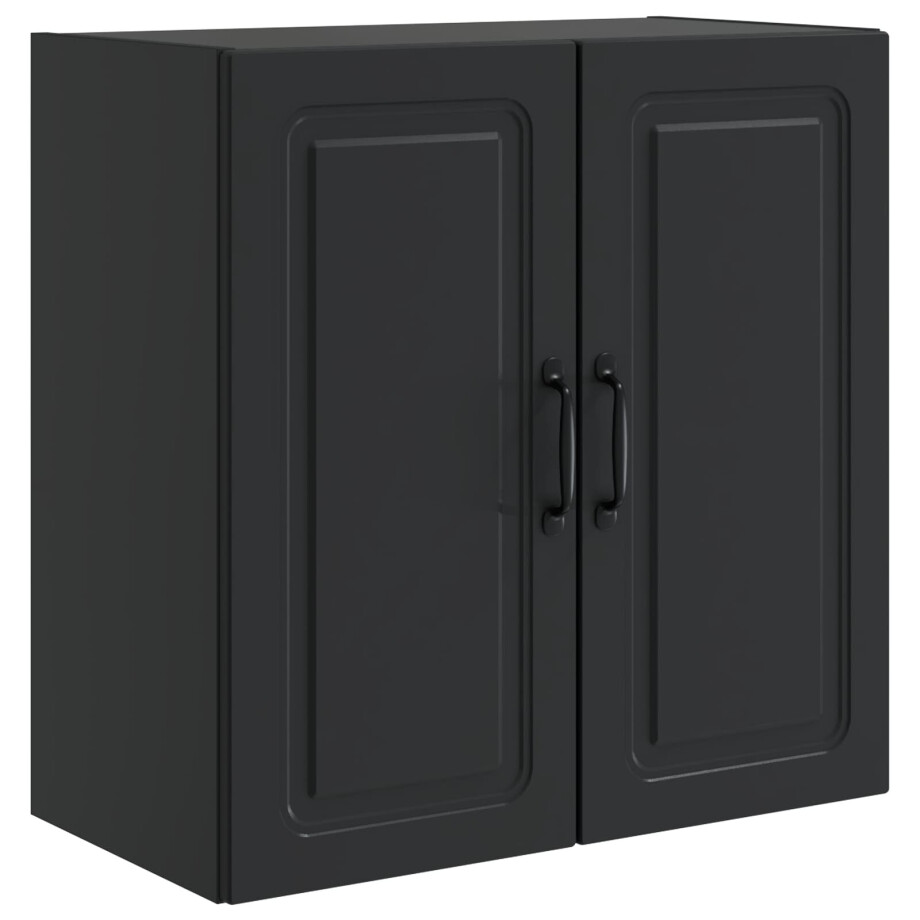 vidaXL Wandkast Zwart 59 x 31 x 60 cm Bewerkt hout vidaXL Wandkast Zwart 59 x 31 x 60 cm Bewerkt hout afbeelding 1
