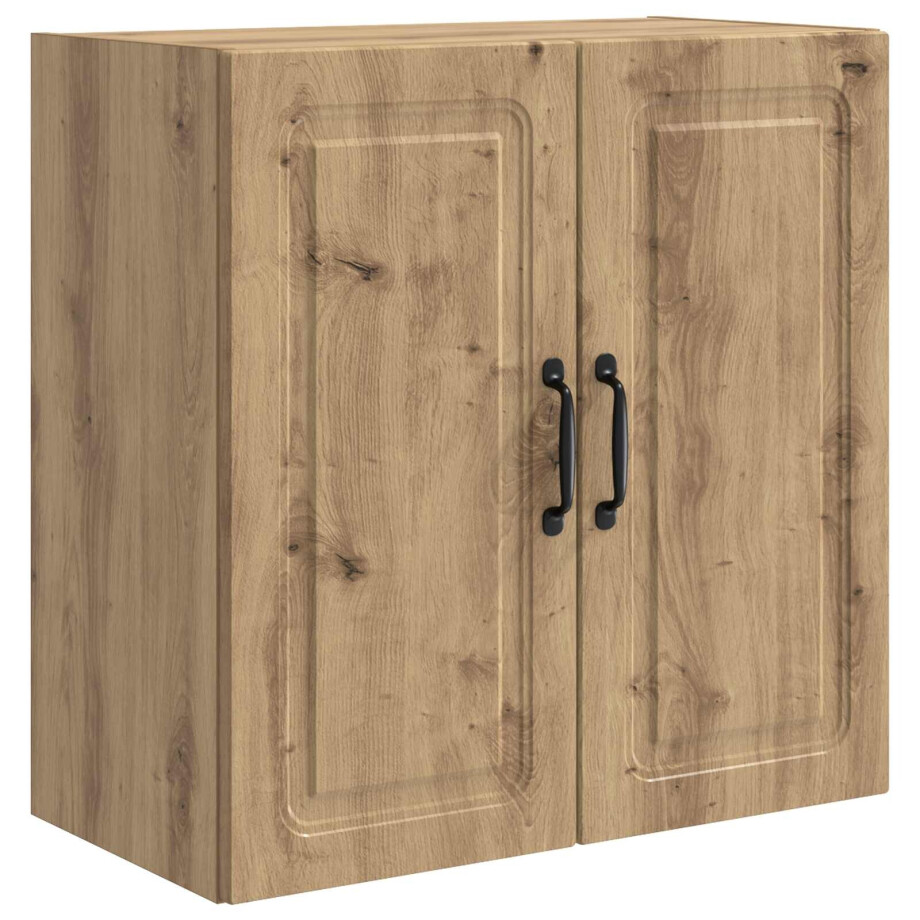 vidaXL Wandkast Artisanaal eiken 59 x 31 x 60 cm Bewerkt hout afbeelding 1