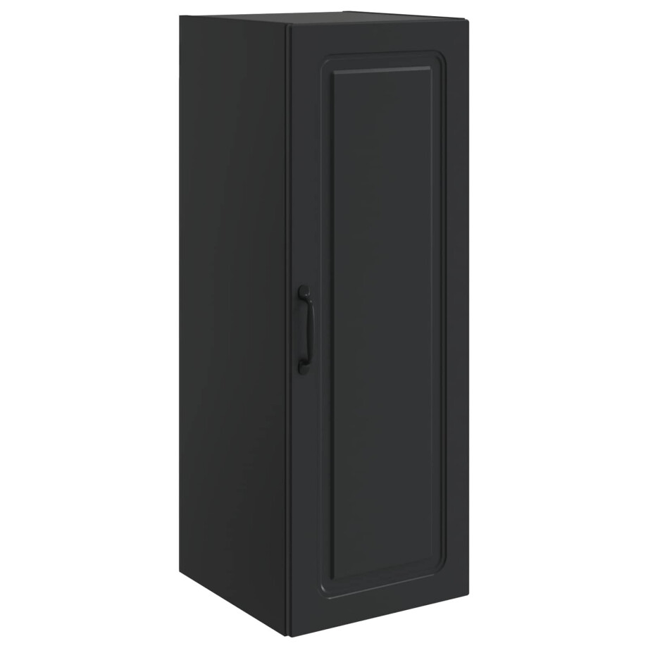 vidaXL Wandkast Zwart 33 x 34,5 x 90 cm Bewerkt hout afbeelding 1